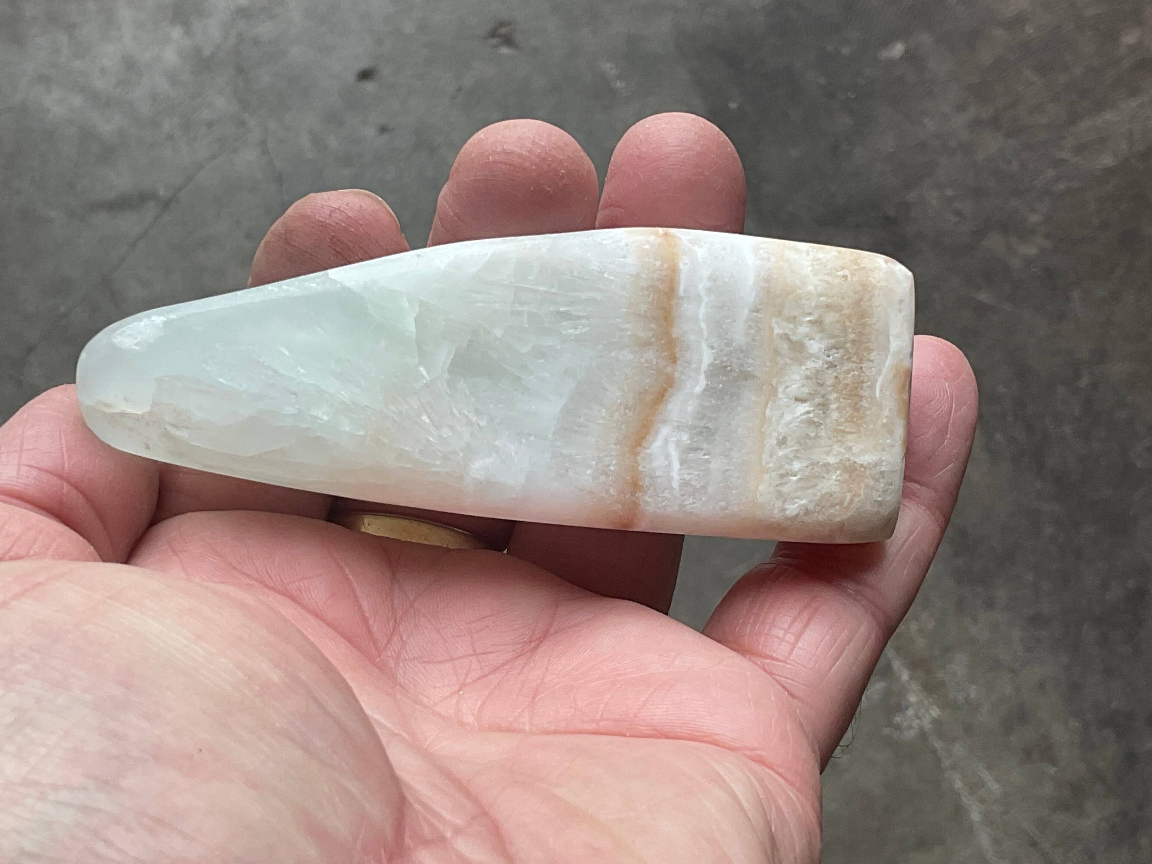 118g Pistachio Calcite Freeform 1B
