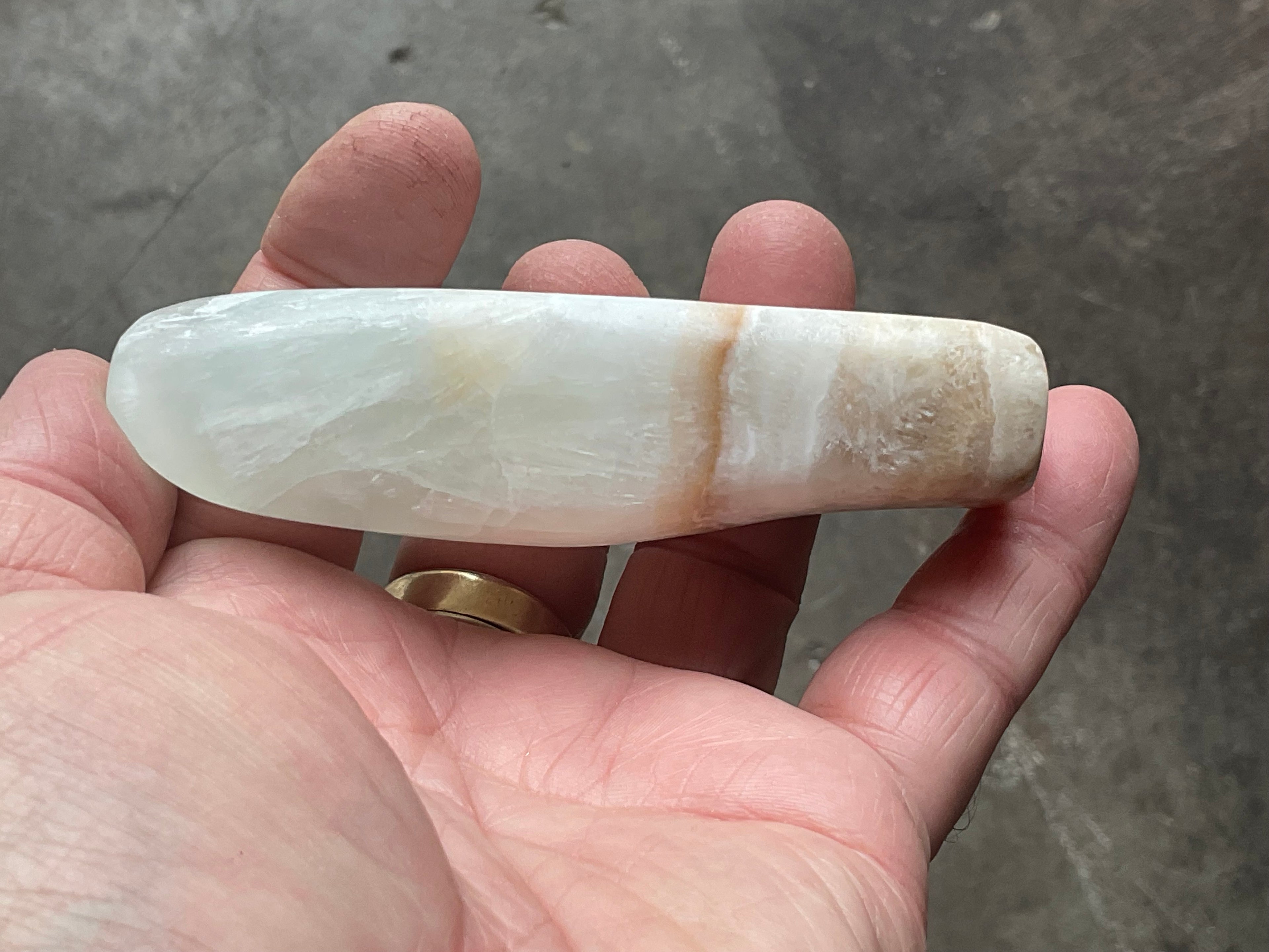 118g Pistachio Calcite Freeform 1B