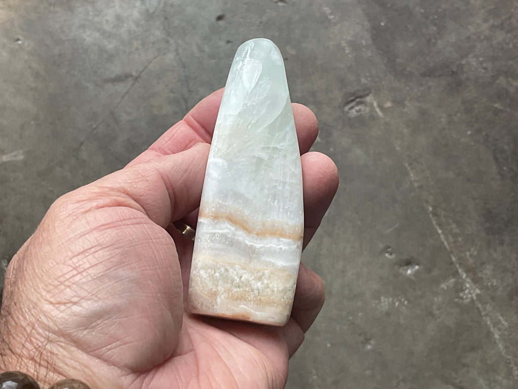 118g Pistachio Calcite Freeform 1B