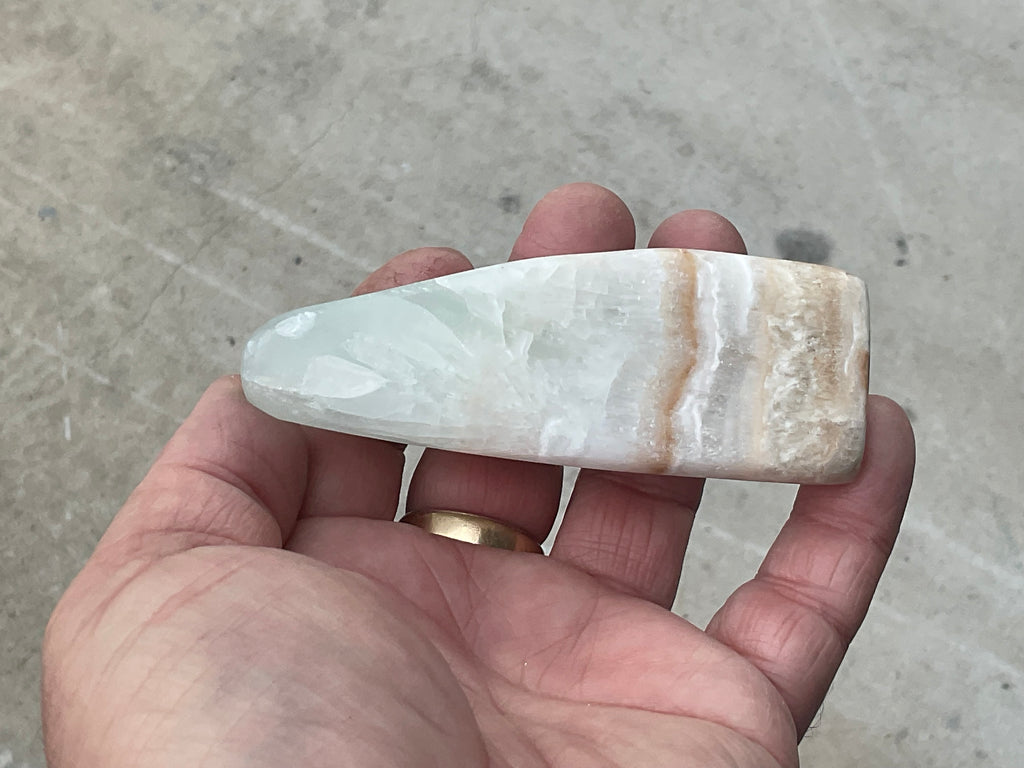 118g Pistachio Calcite Freeform 1B