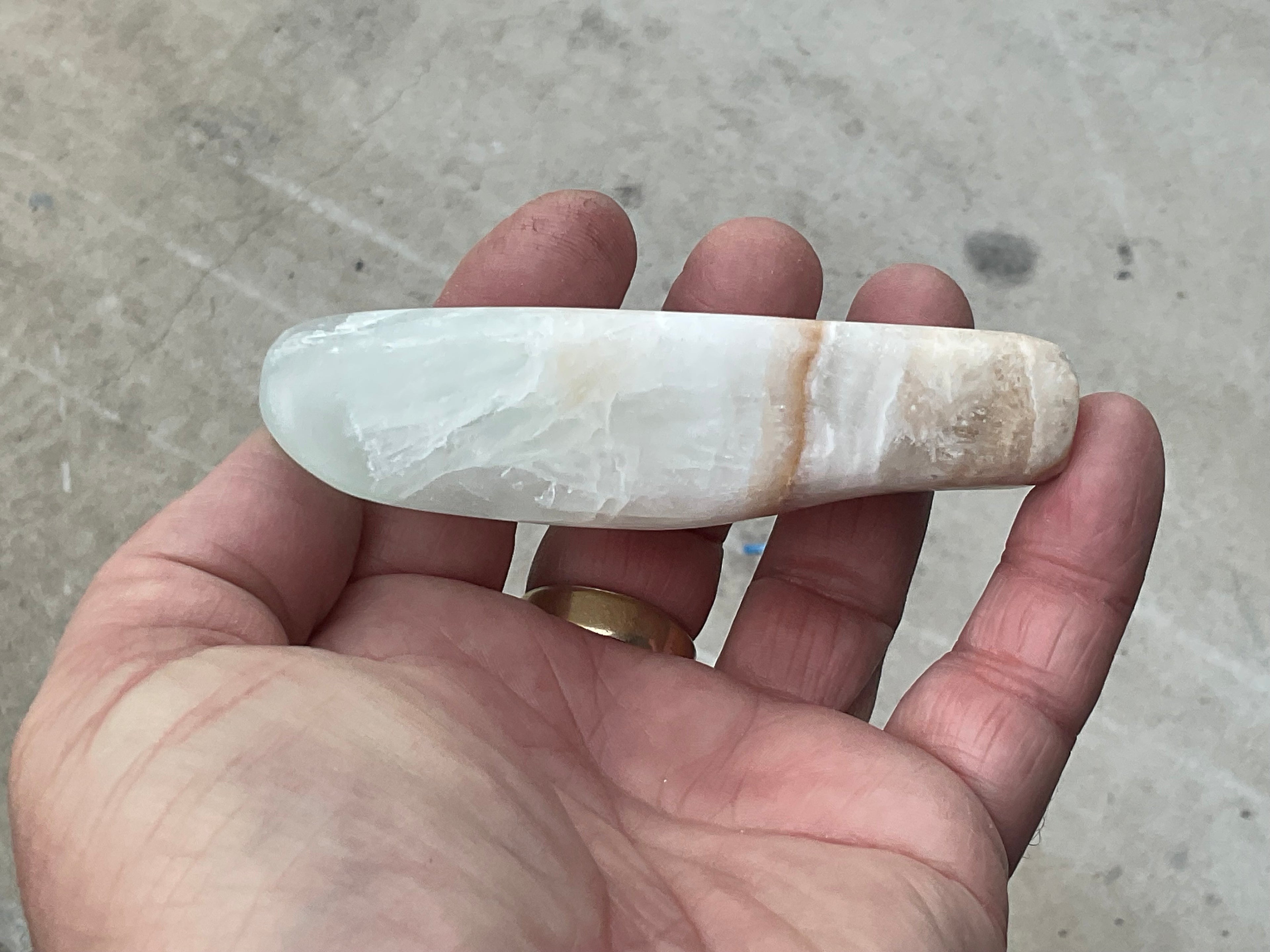 118g Pistachio Calcite Freeform 1B