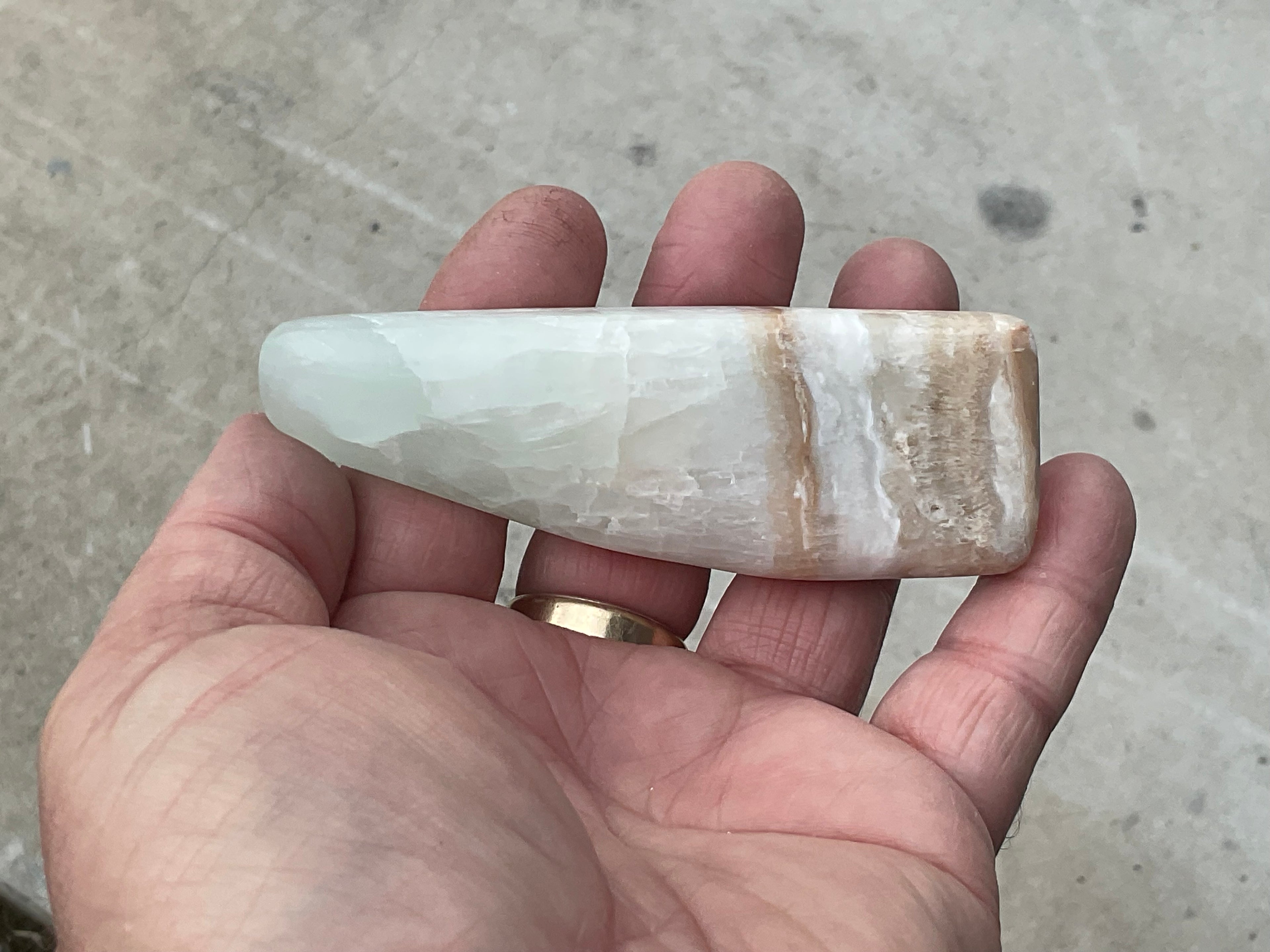118g Pistachio Calcite Freeform 1B