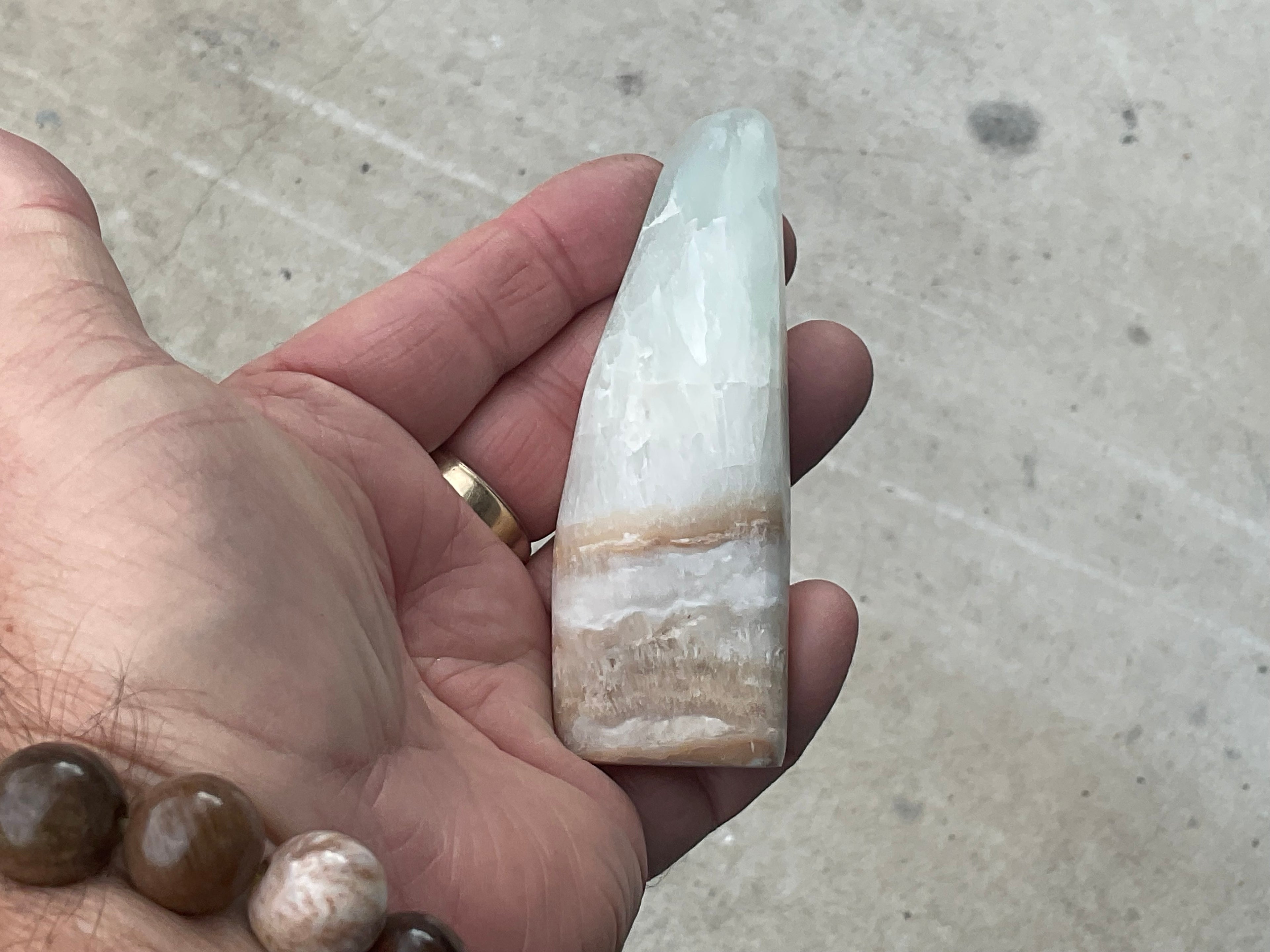 118g Pistachio Calcite Freeform 1B