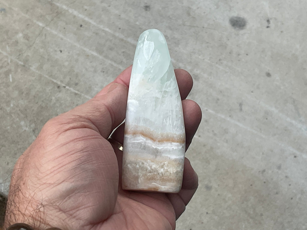 118g Pistachio Calcite Freeform 1B