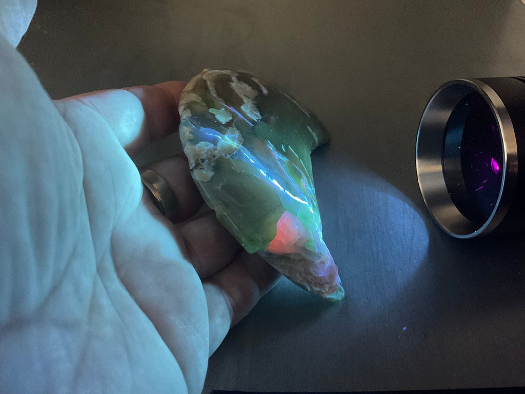 192g “Volcano Agate” Crescent Moon 1A