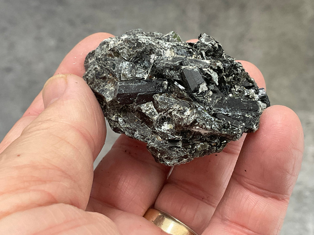 82g Black Dravite in Matrix Specimen 4A from Yinnietharra Western Australia