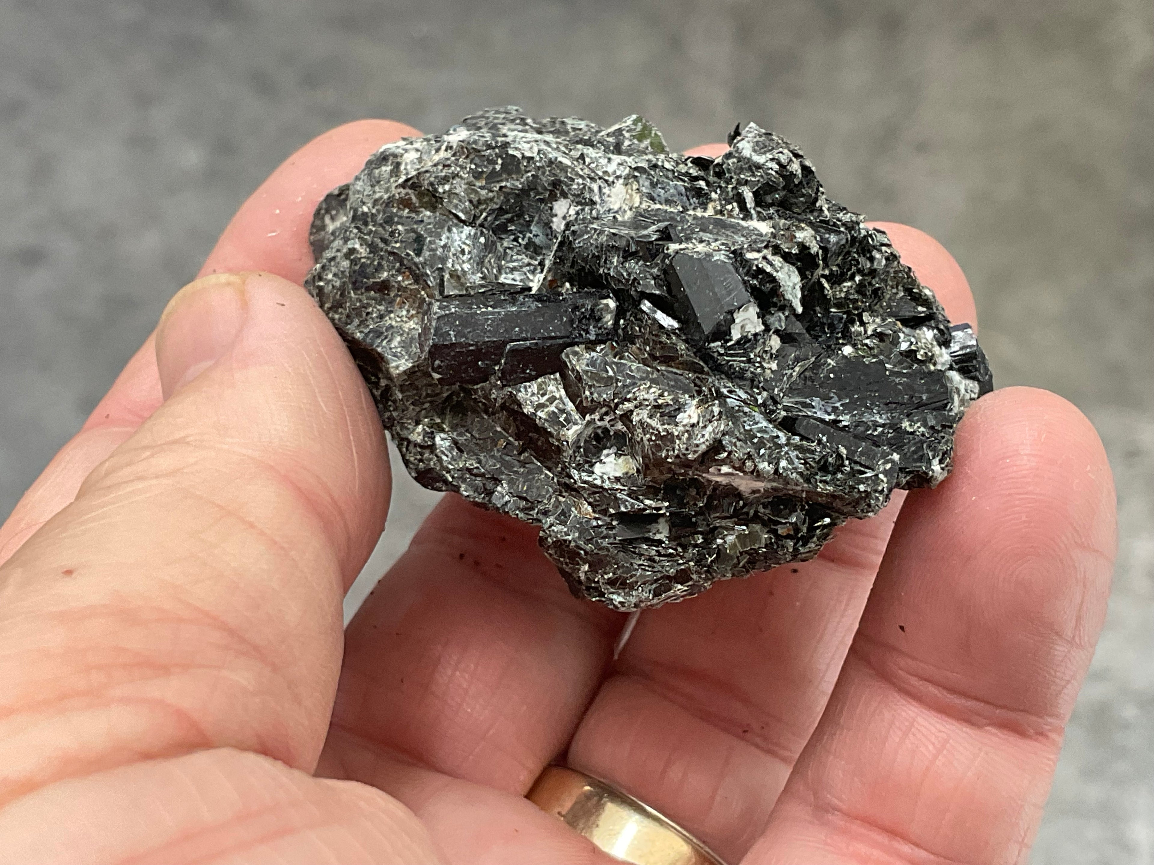 82g Black Dravite in Matrix Specimen 4A from Yinnietharra Western Australia