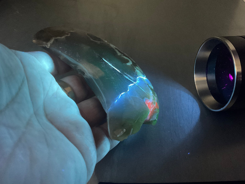 192g “Volcano Agate” Crescent Moon 1A