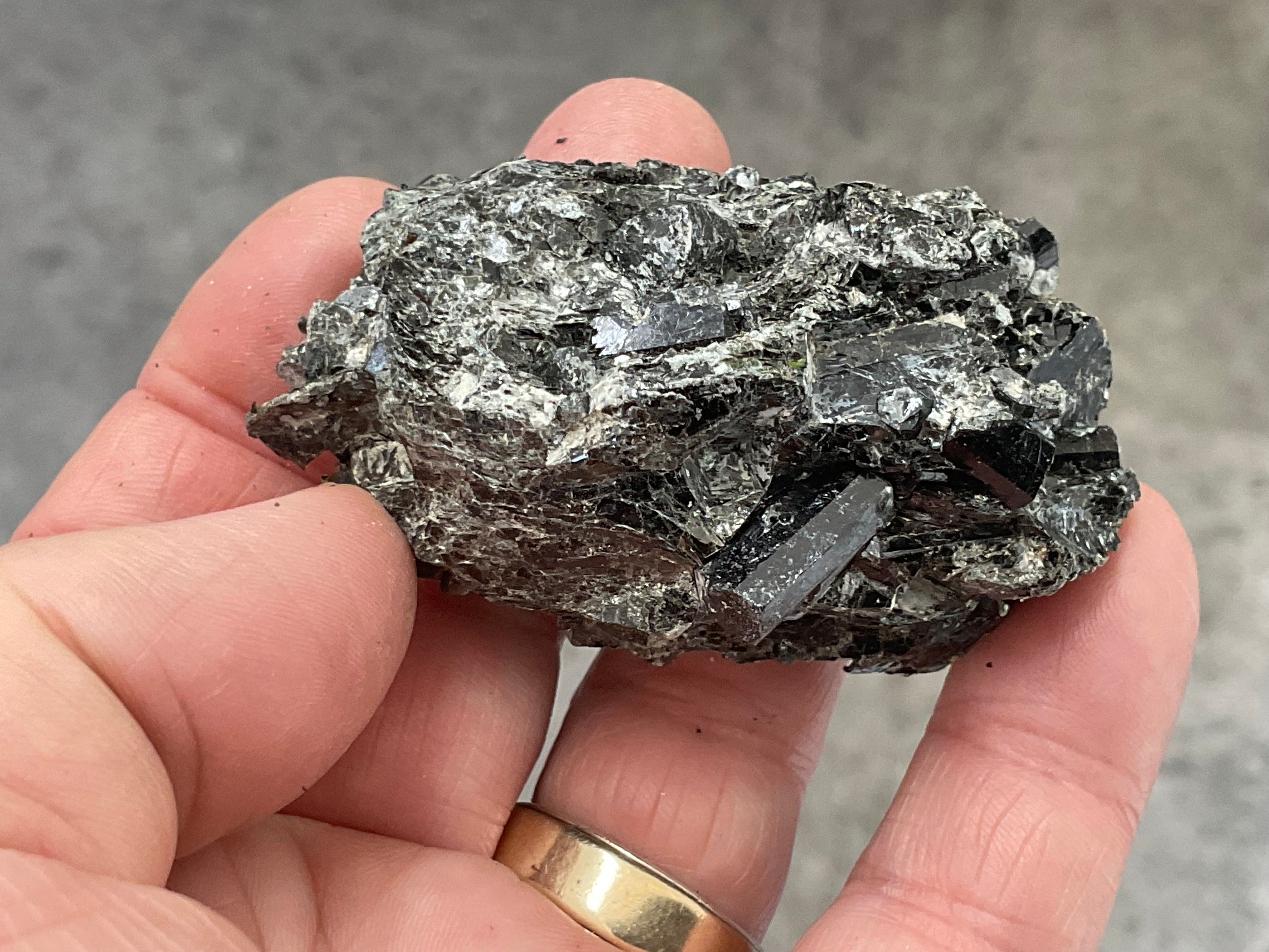 82g Black Dravite in Matrix Specimen 4A from Yinnietharra Western Australia