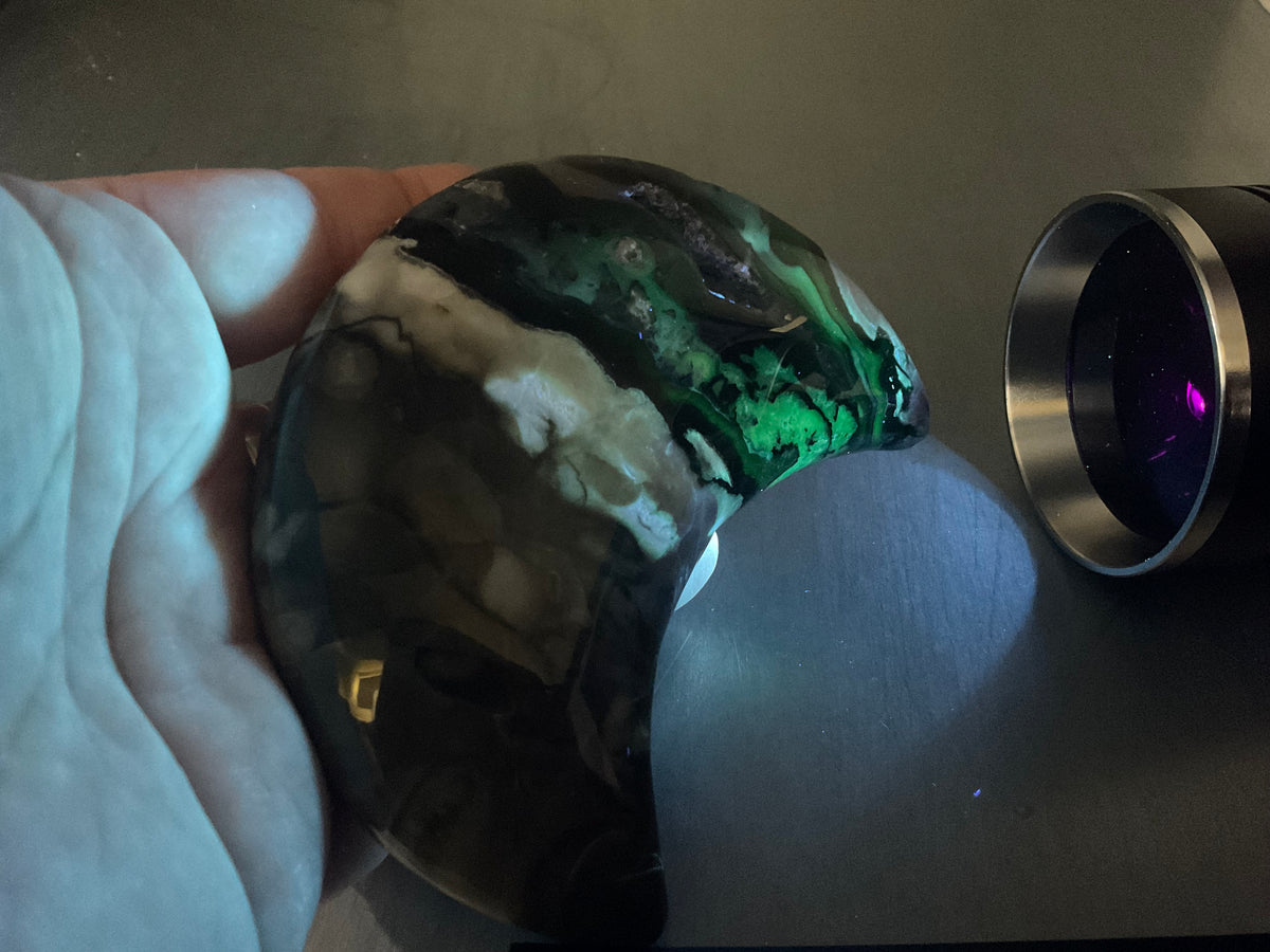 248g “Volcano Agate” Crescent Moon 2B
