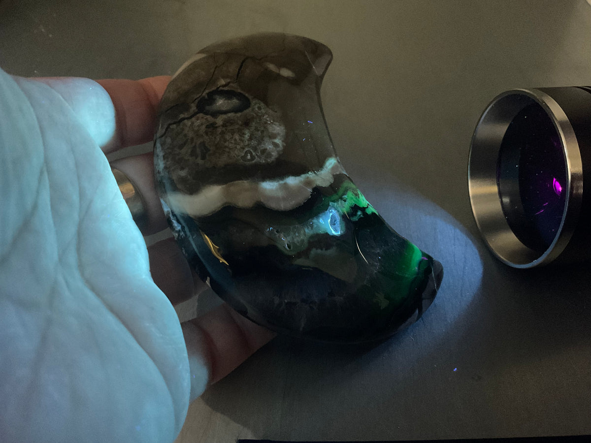 248g “Volcano Agate” Crescent Moon 2B