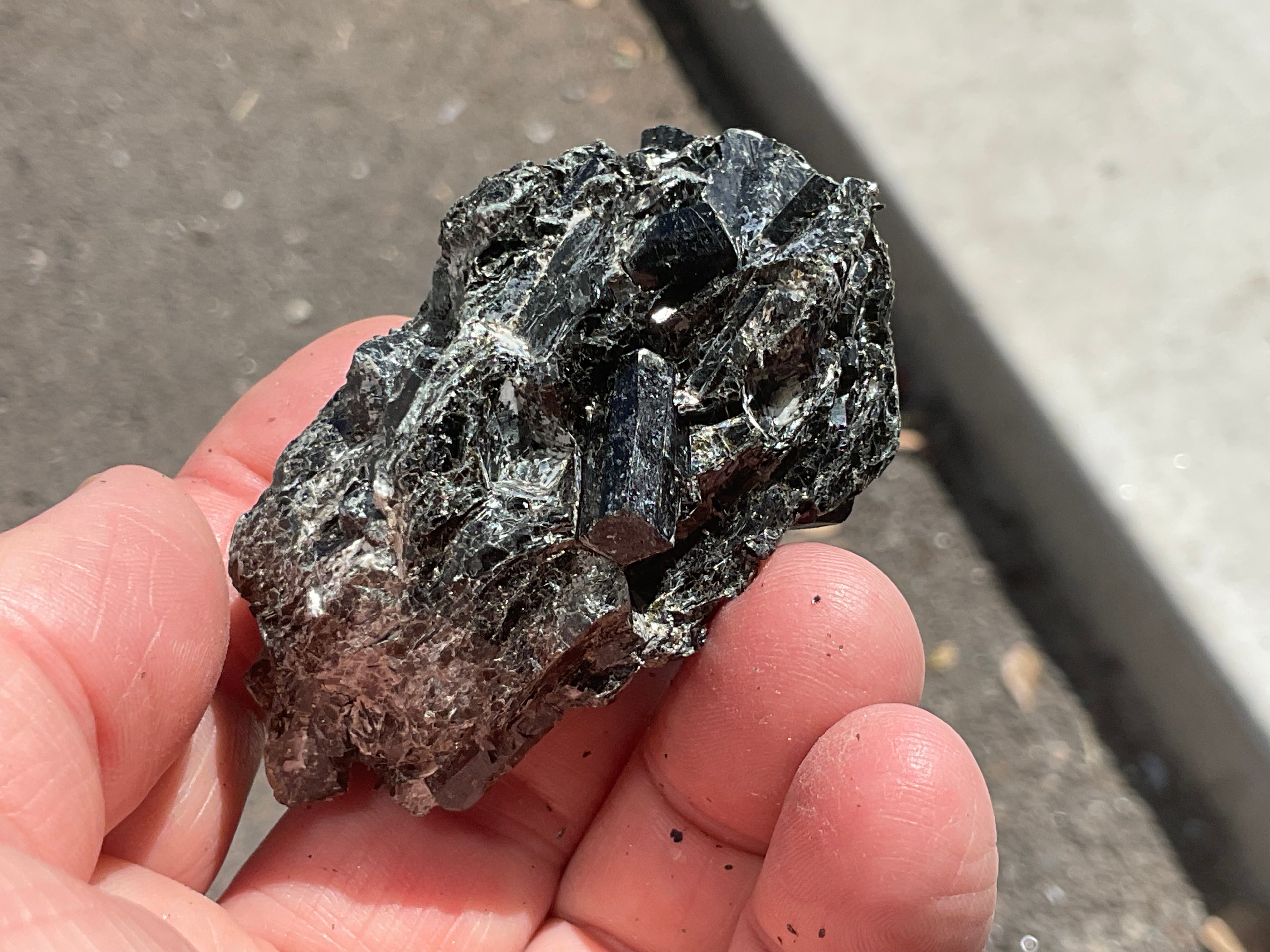 82g Black Dravite in Matrix Specimen 4A from Yinnietharra Western Australia