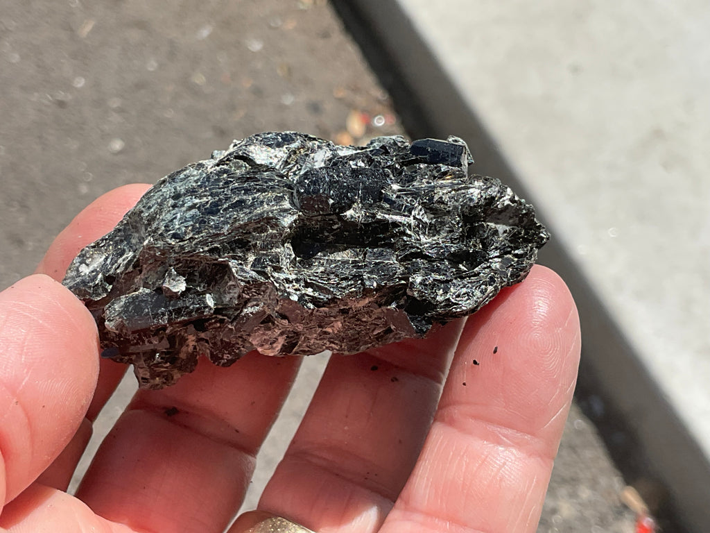82g Black Dravite in Matrix Specimen 4A from Yinnietharra Western Australia