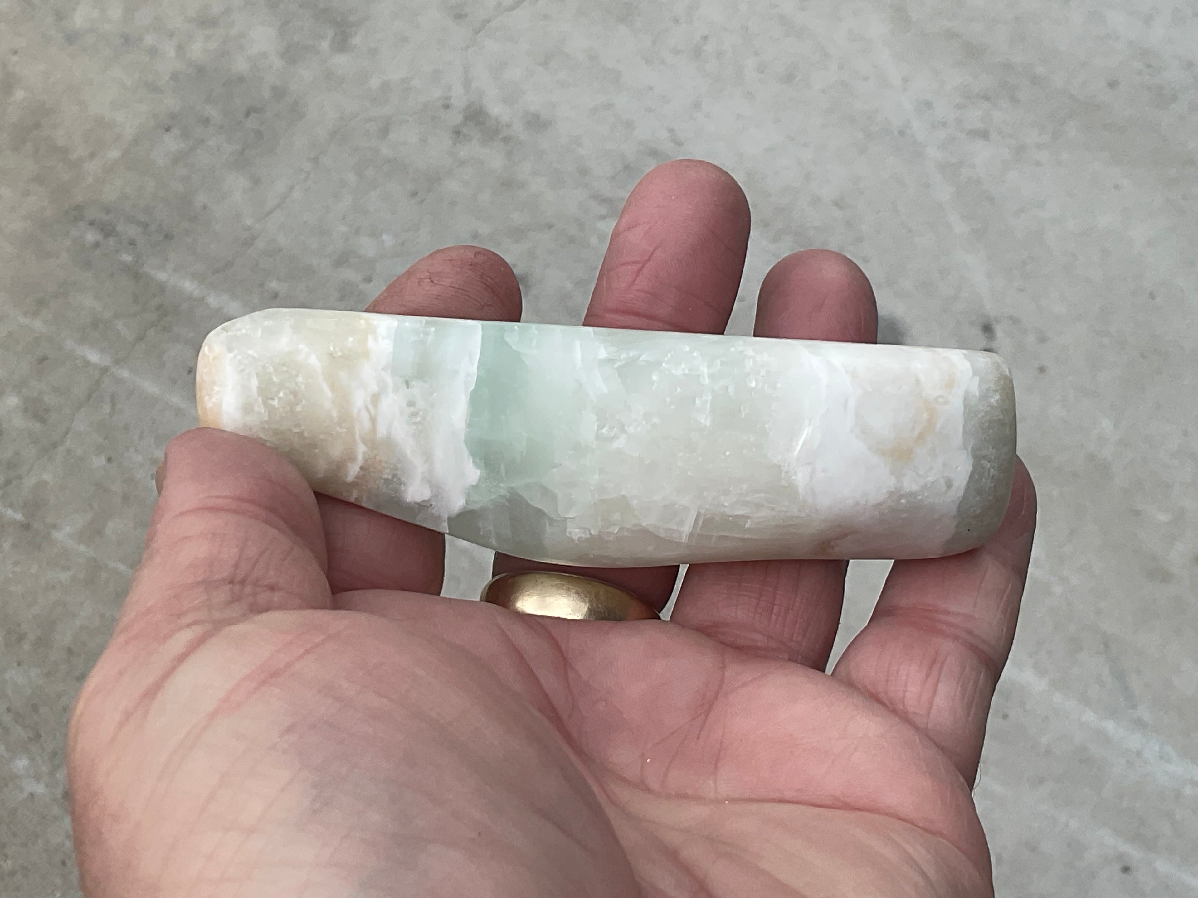 134g Pistachio Calcite Freeform 1C