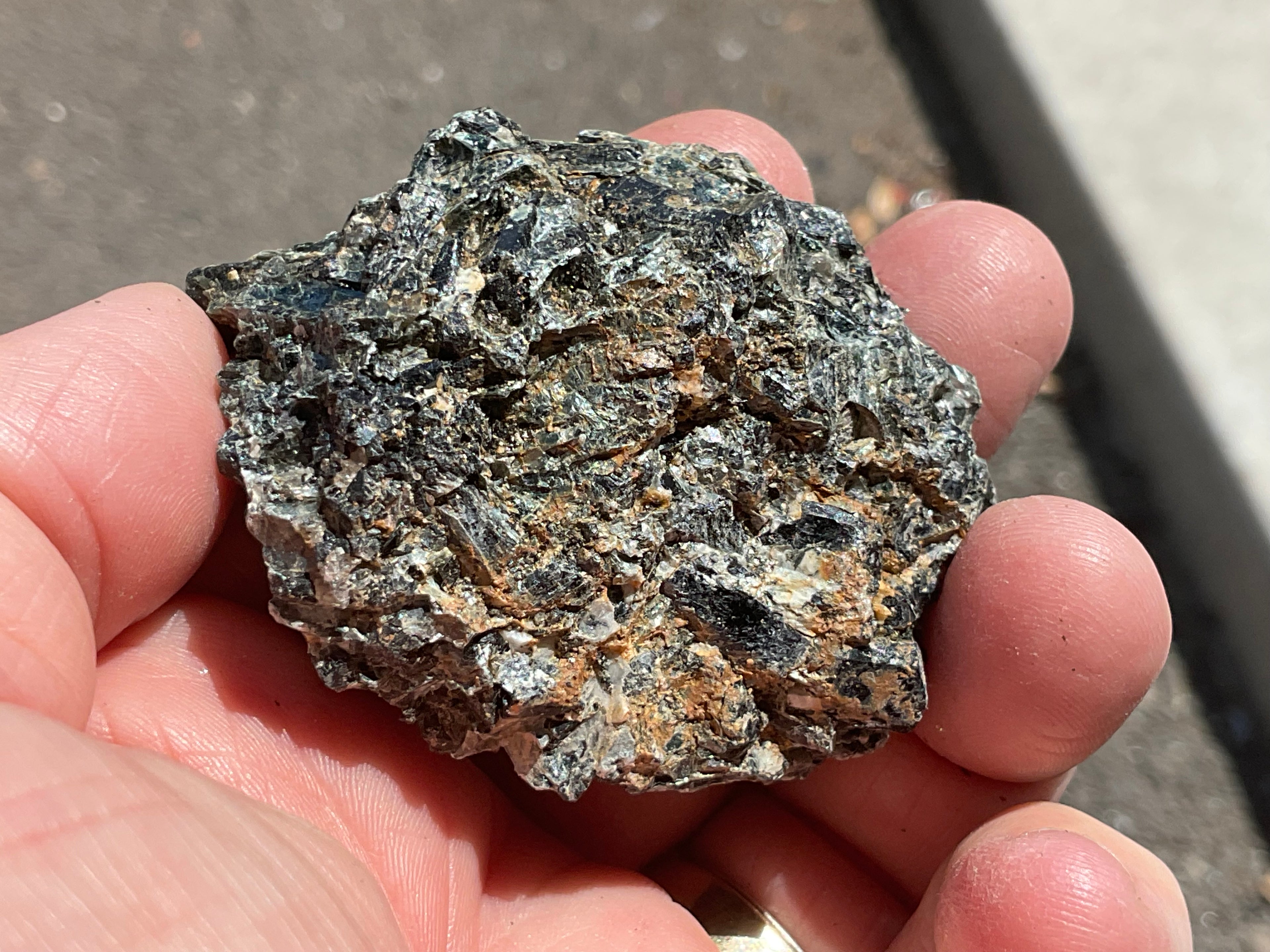 90g Black Dravite in Matrix Specimen 4B from Yinnietharra Western Australia