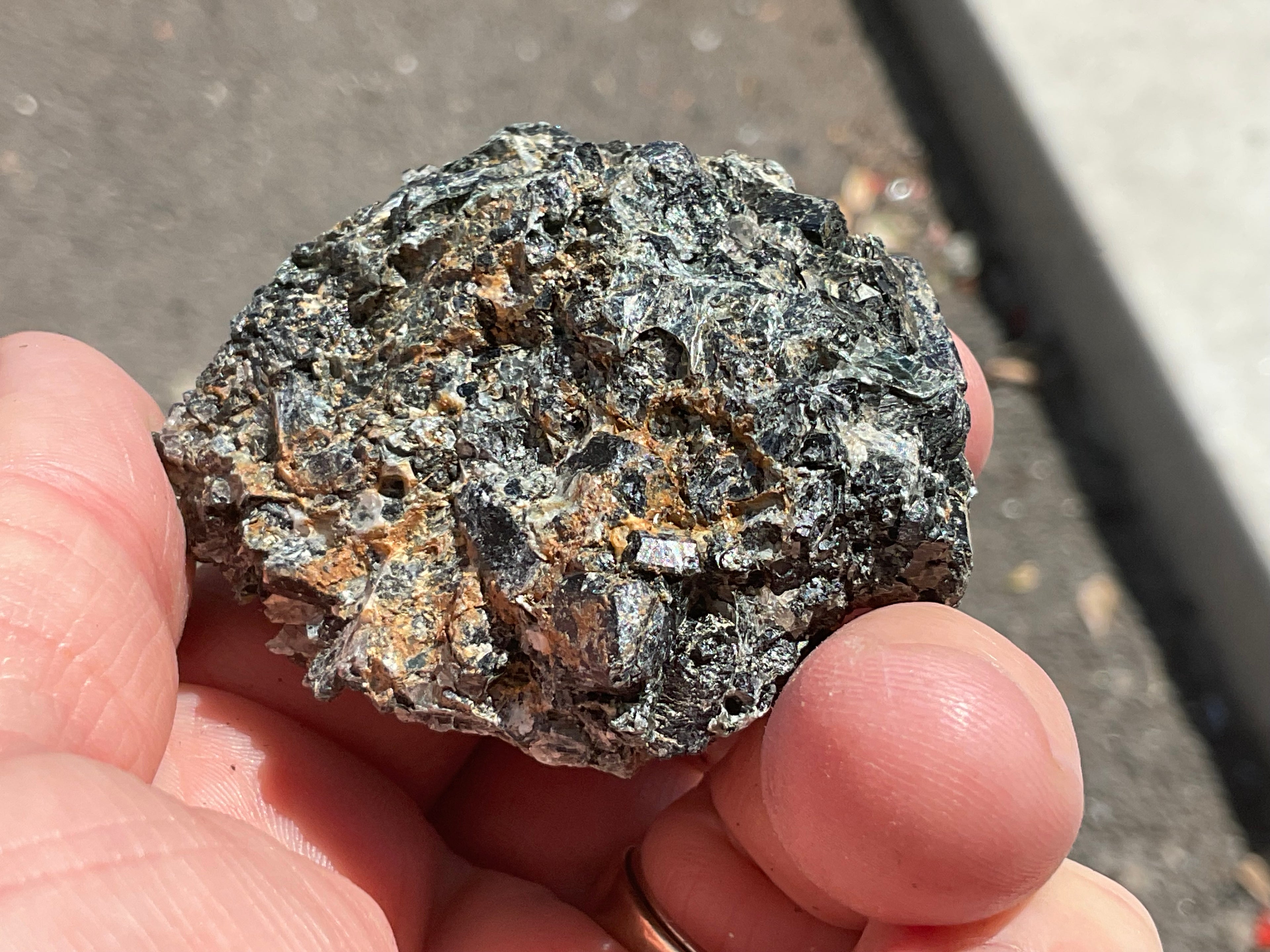 90g Black Dravite in Matrix Specimen 4B from Yinnietharra Western Australia