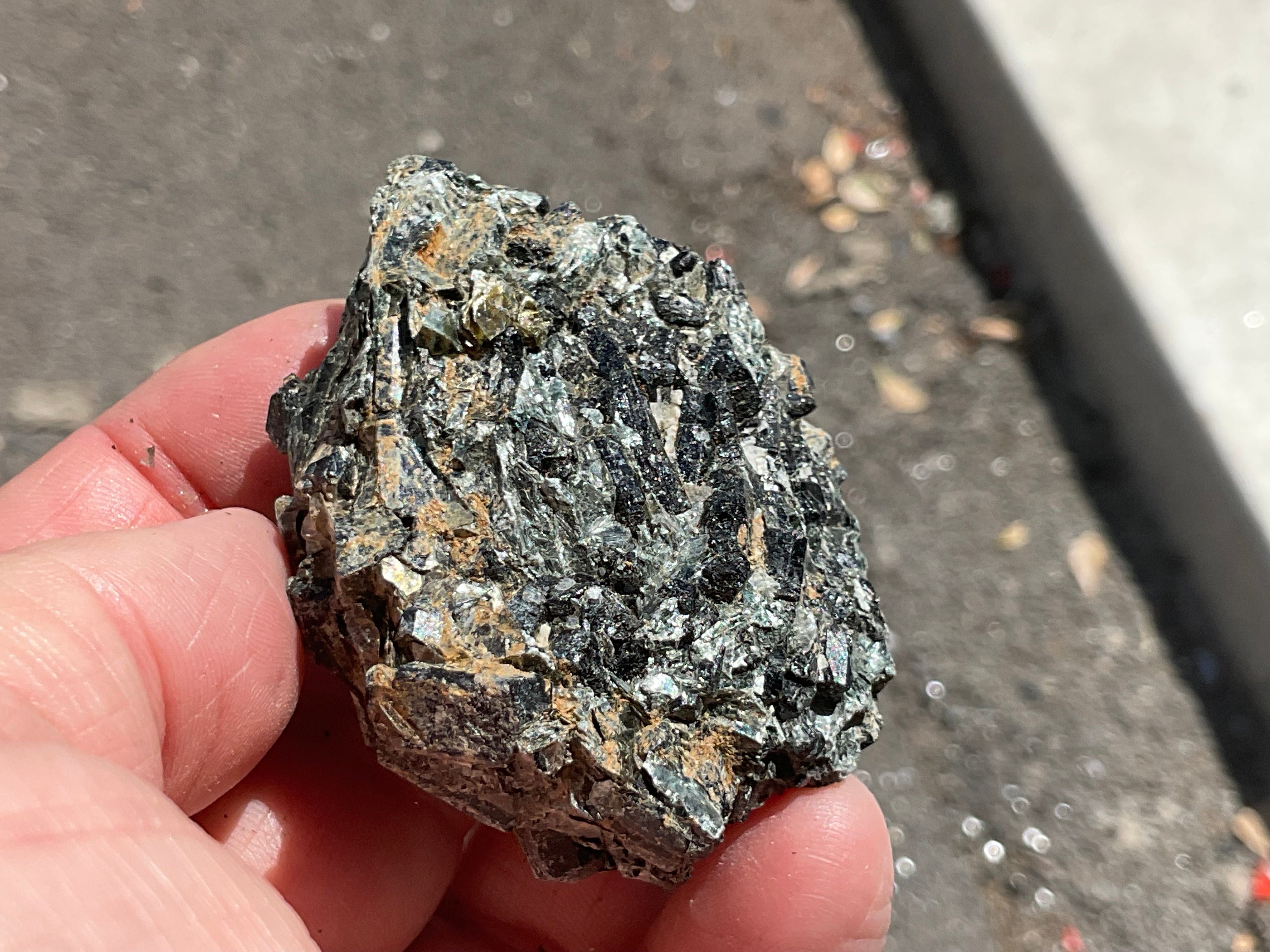 90g Black Dravite in Matrix Specimen 4B from Yinnietharra Western Australia