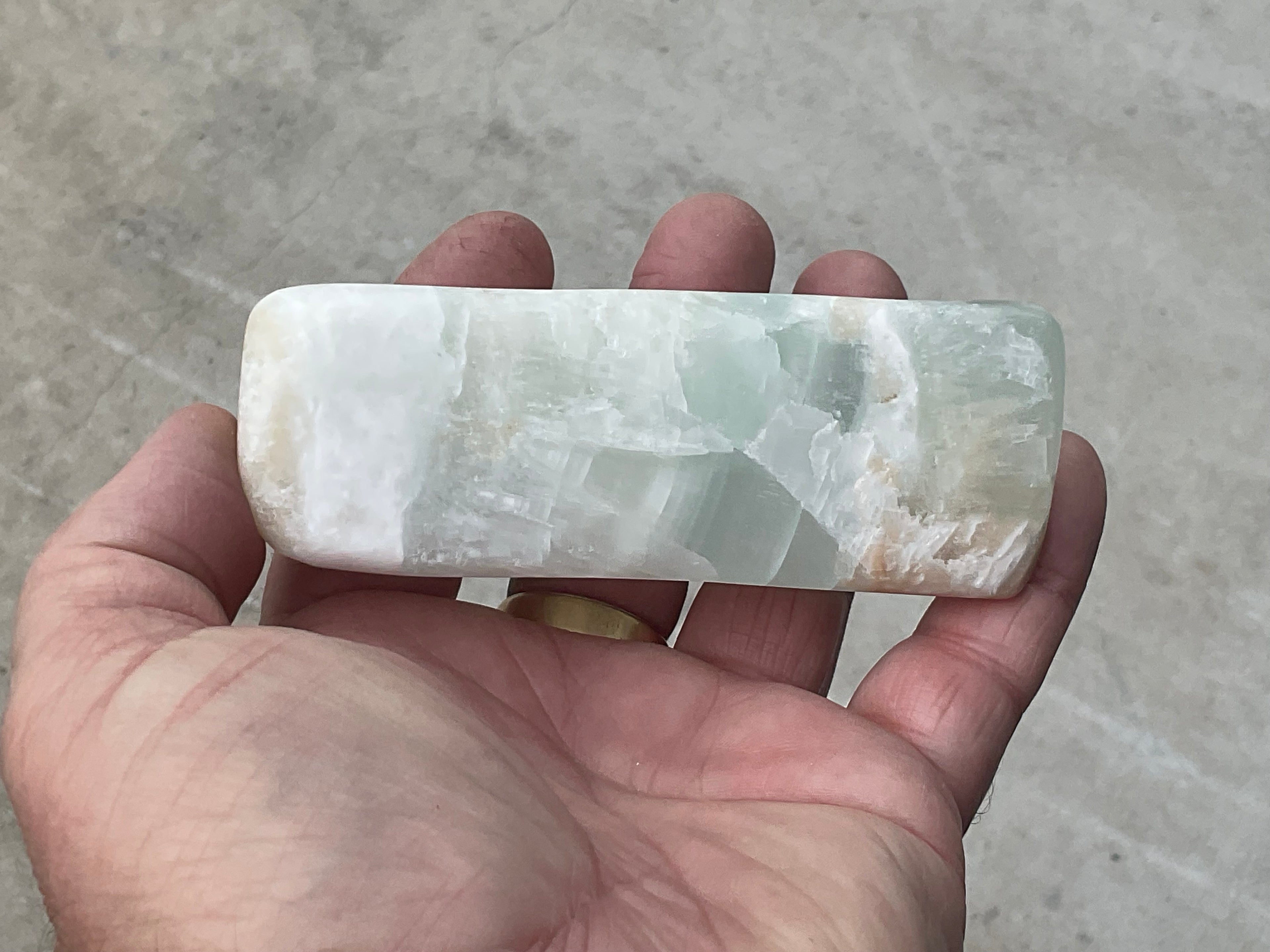 189g Pistachio Calcite Freeform 2A