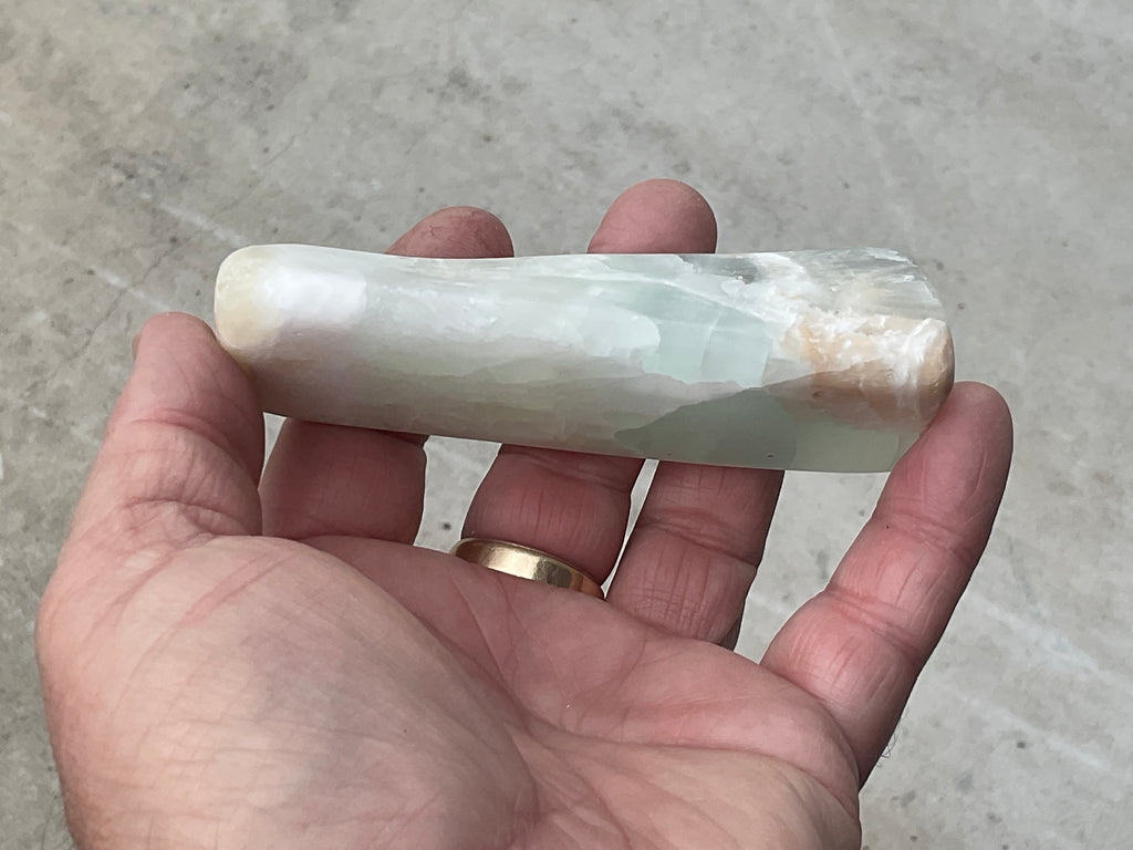 189g Pistachio Calcite Freeform 2A