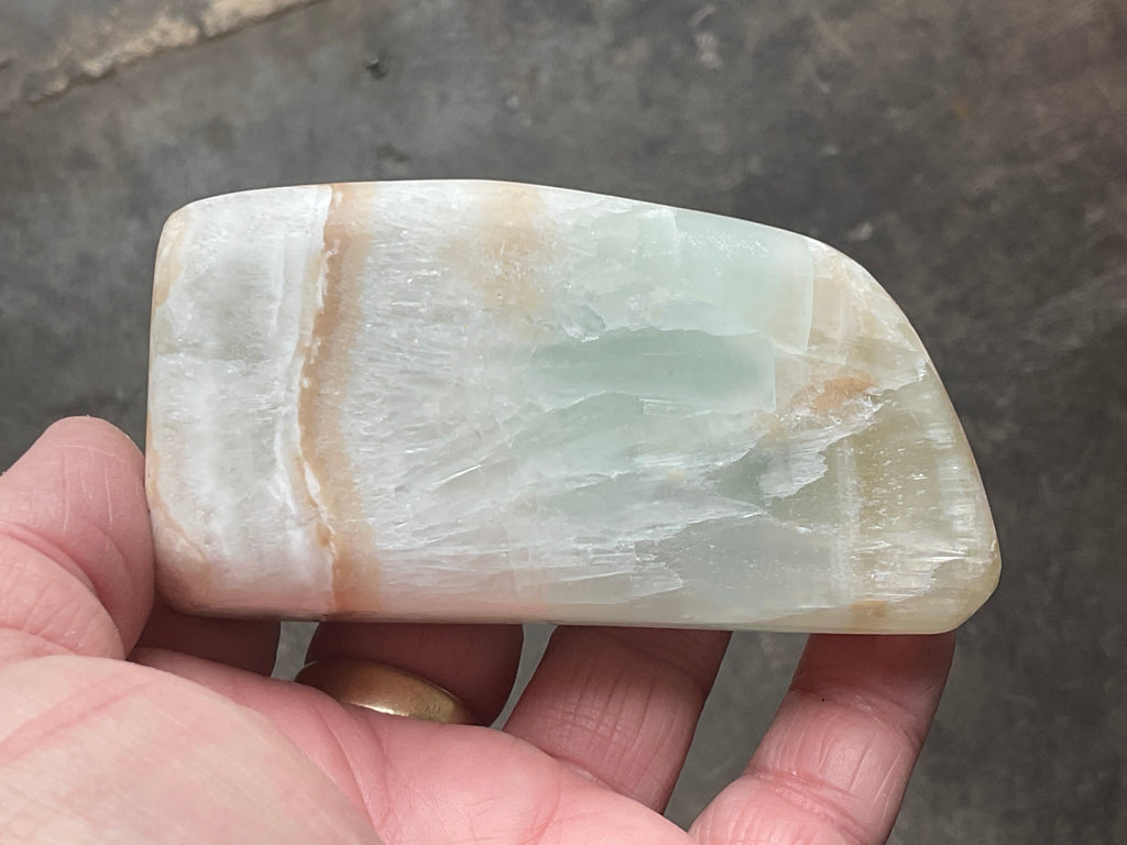 291g Pistachio Calcite Freeform 2B