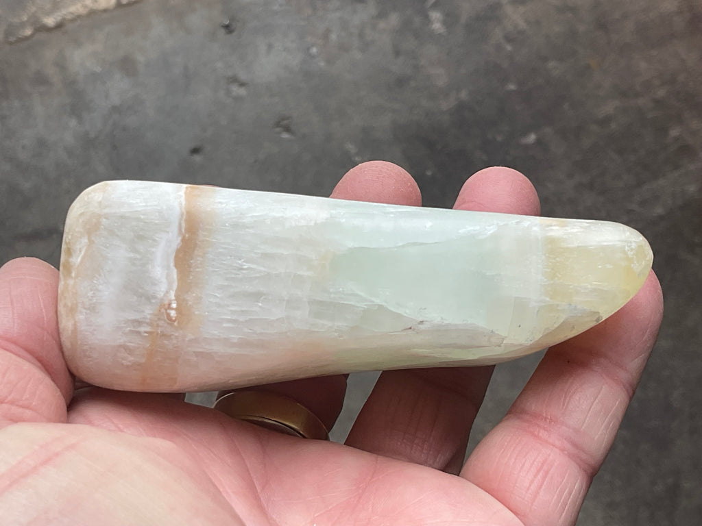 291g Pistachio Calcite Freeform 2B