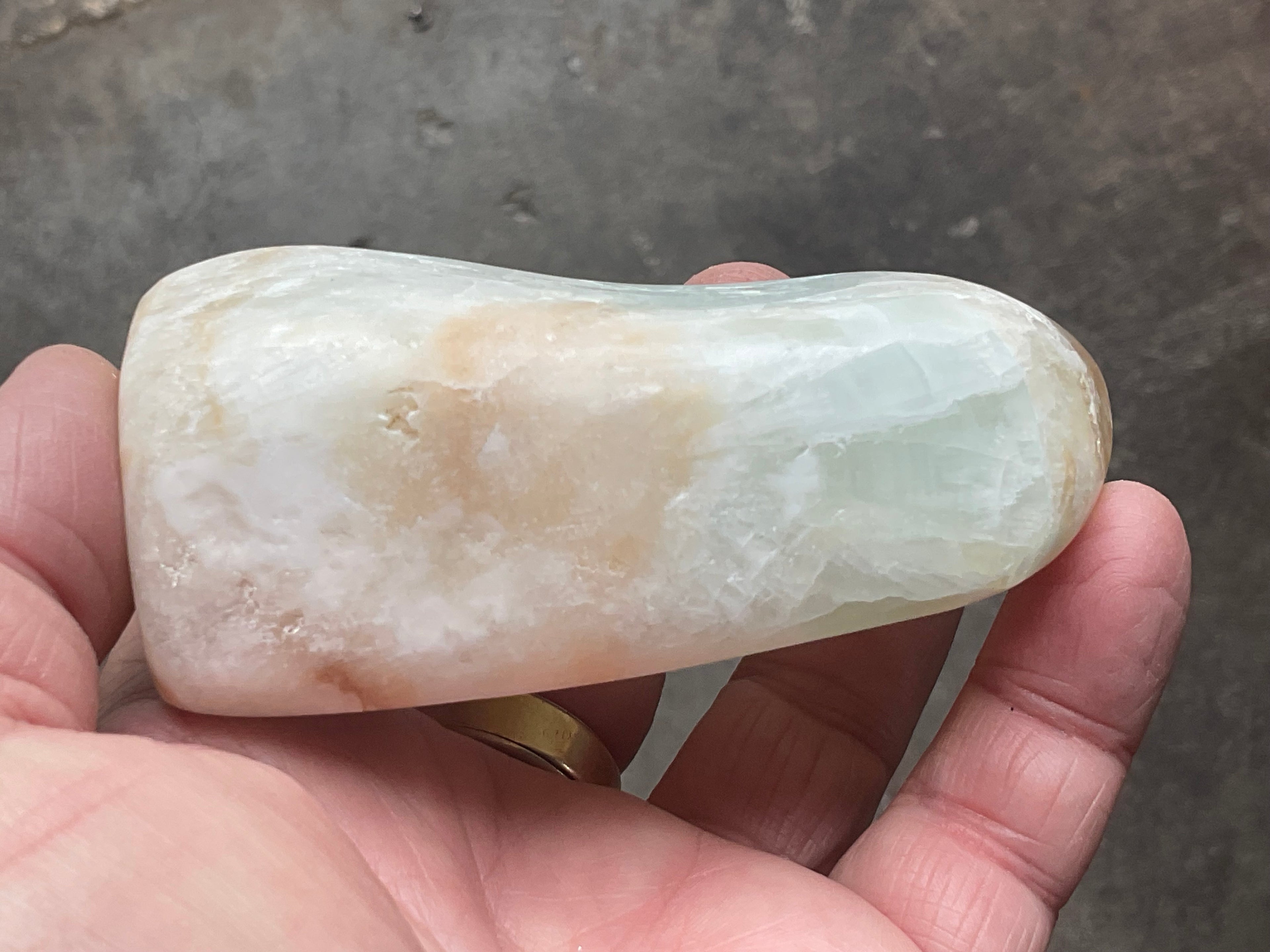 291g Pistachio Calcite Freeform 2B