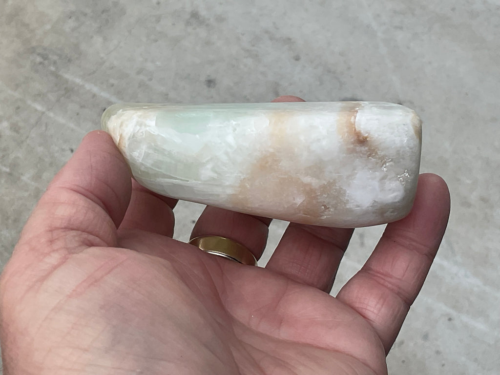 291g Pistachio Calcite Freeform 2B