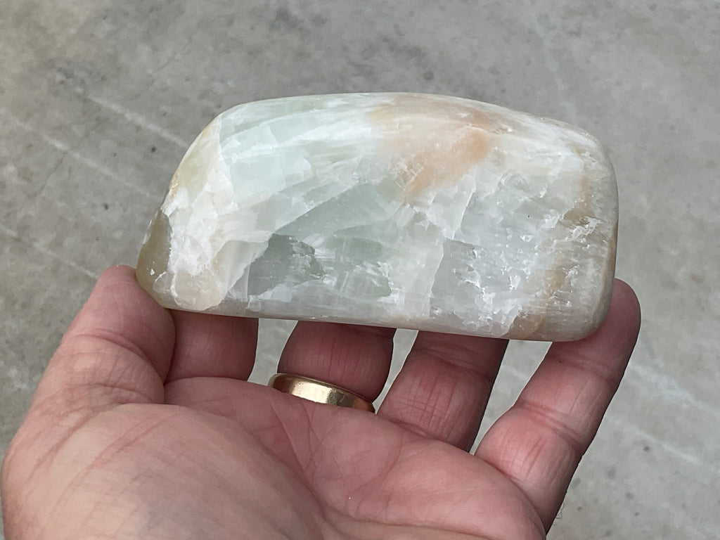 291g Pistachio Calcite Freeform 2B