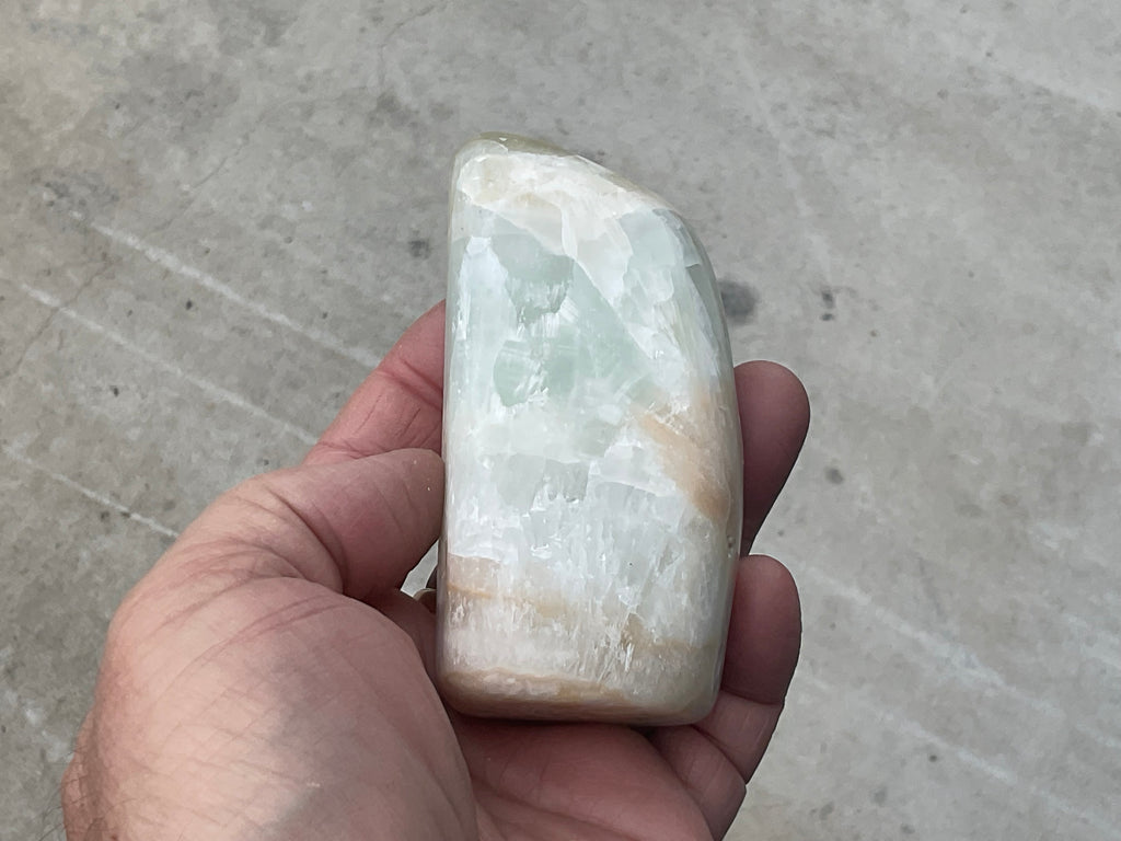 291g Pistachio Calcite Freeform 2B