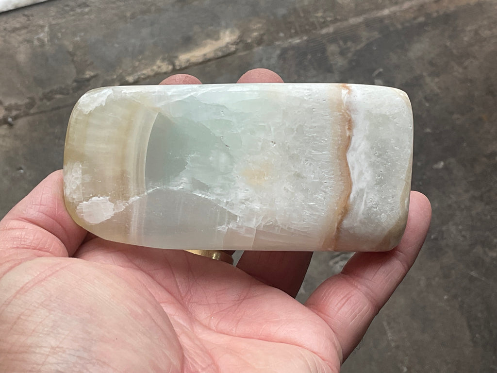 271g Pistachio Calcite Freeform 3A