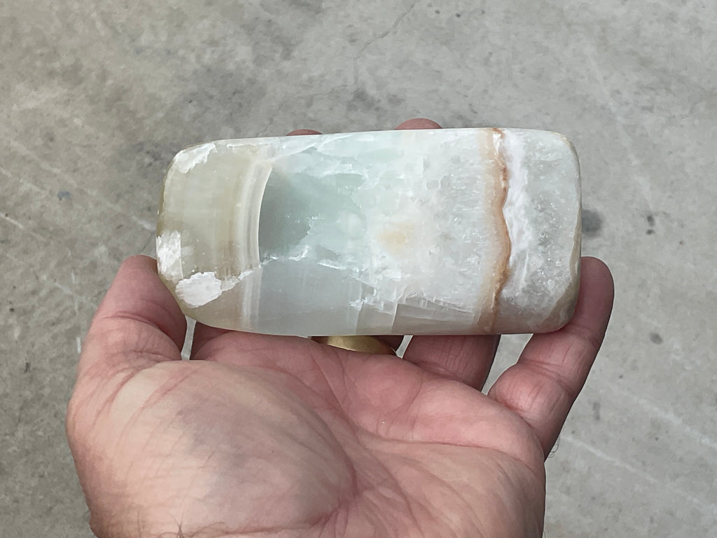 271g Pistachio Calcite Freeform 3A