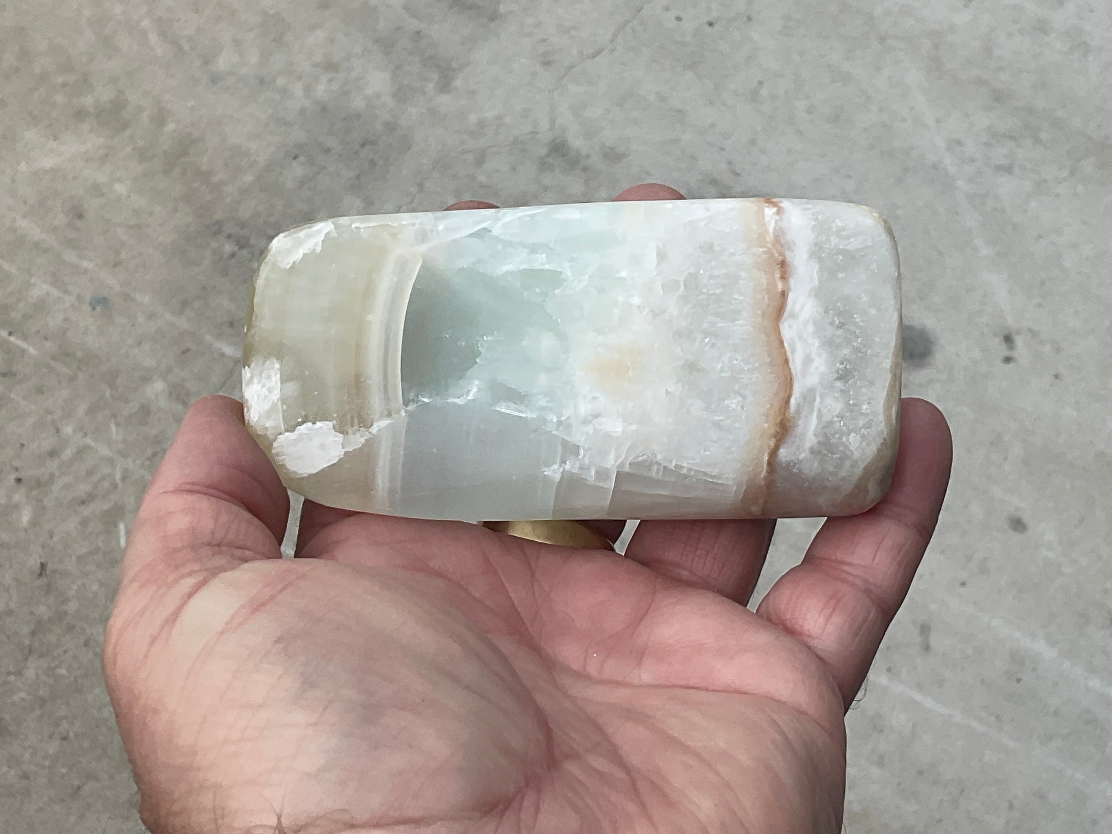271g Pistachio Calcite Freeform 3A