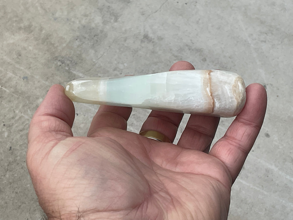 271g Pistachio Calcite Freeform 3A