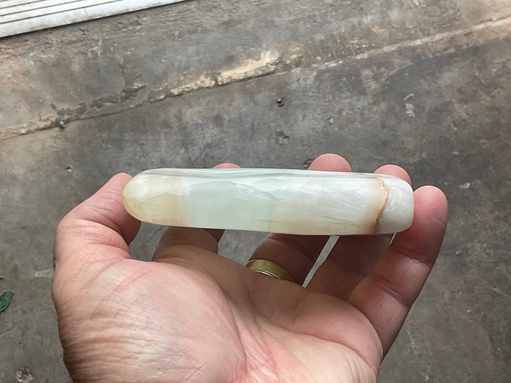 362g Pistachio Calcite Freeform 3B