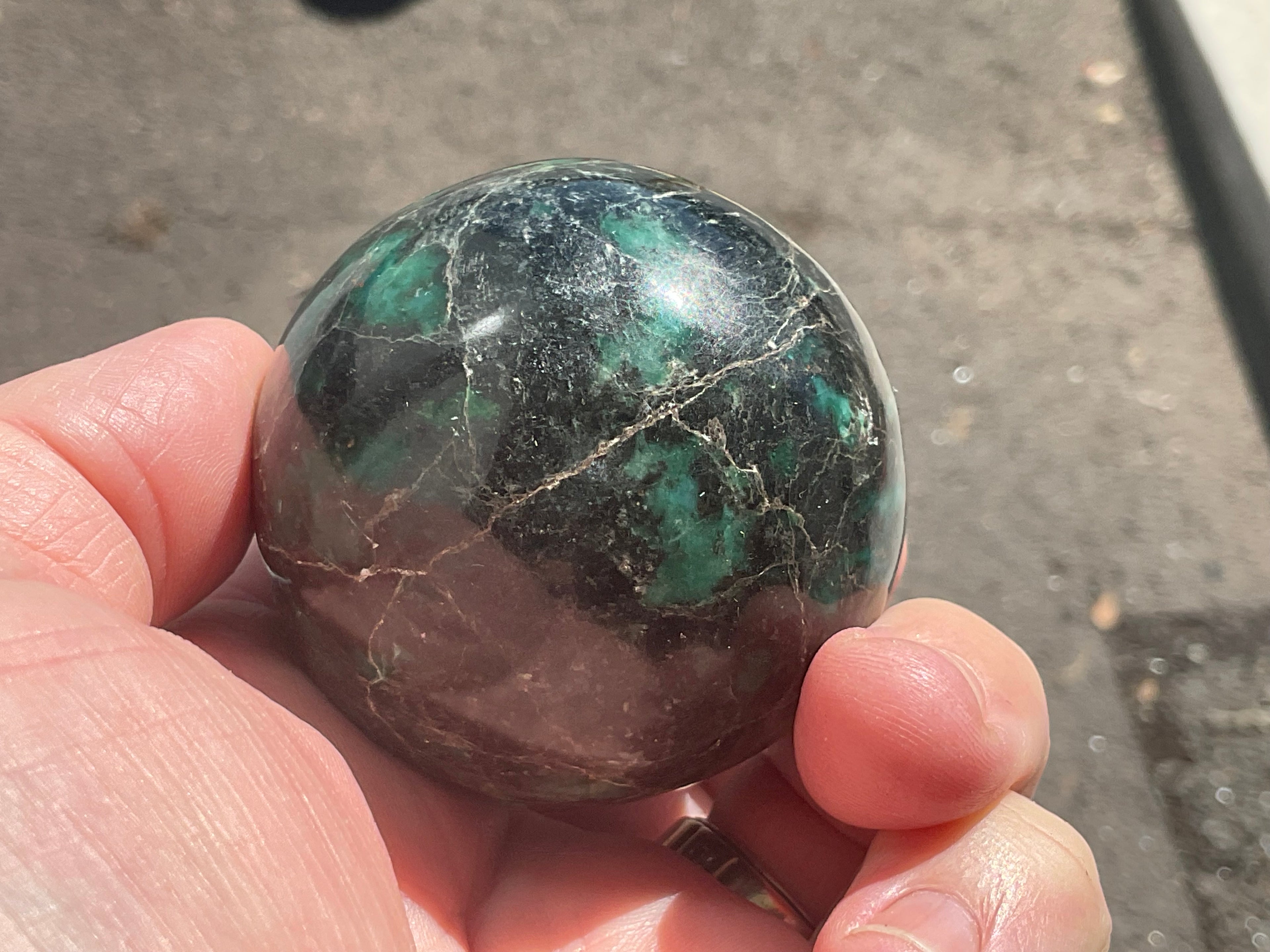 RESERVED FOR CHLOE ** 250g (5.5cm diameter Emerald (Beryl) in Matrix Sphere 2B
