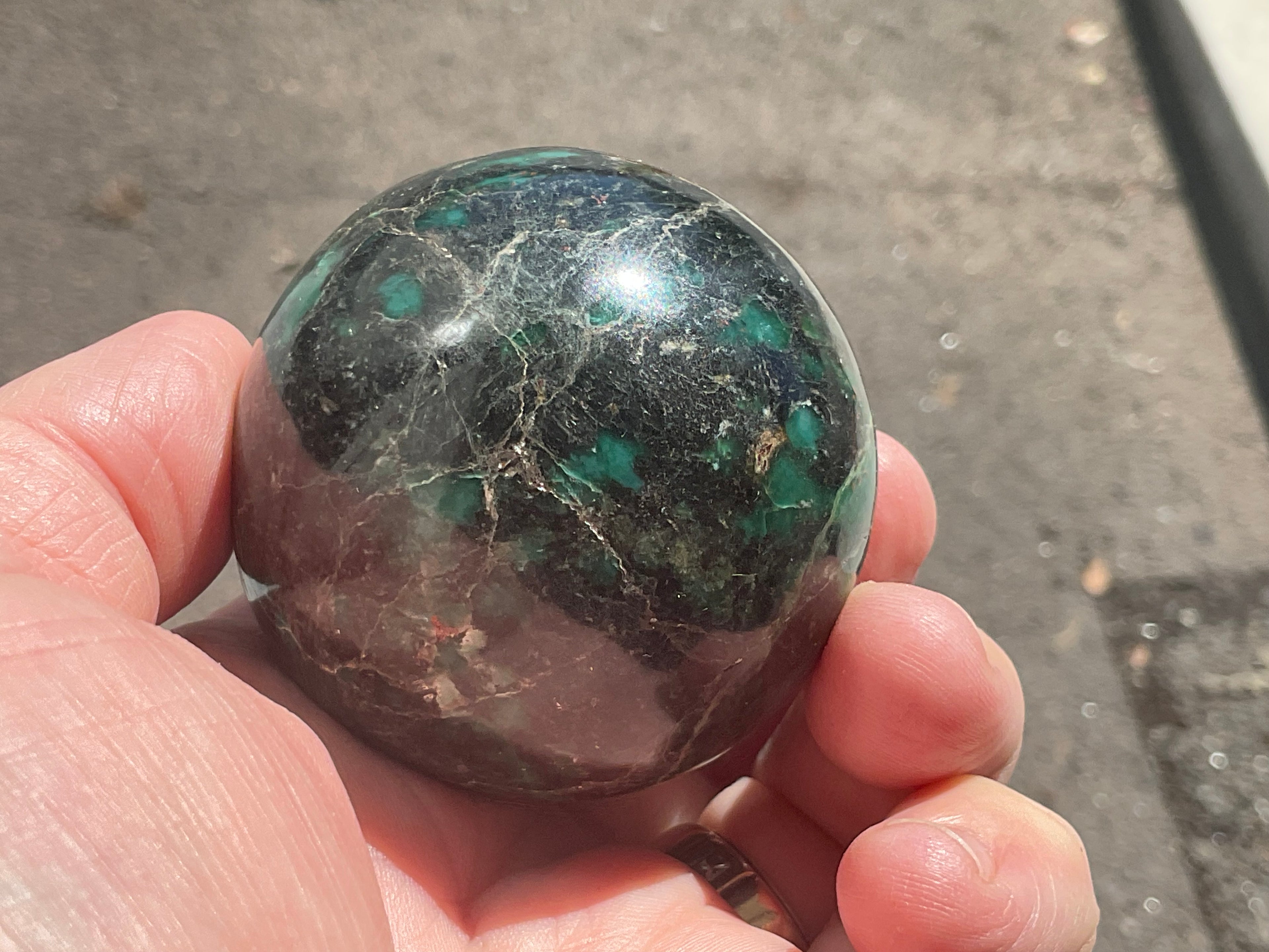 RESERVED FOR CHLOE ** 250g (5.5cm diameter Emerald (Beryl) in Matrix Sphere 2B