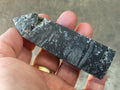 110g Chalcedony on Druzy Quartz Generator with Lavender Fluorite and Clear Quartz 4A