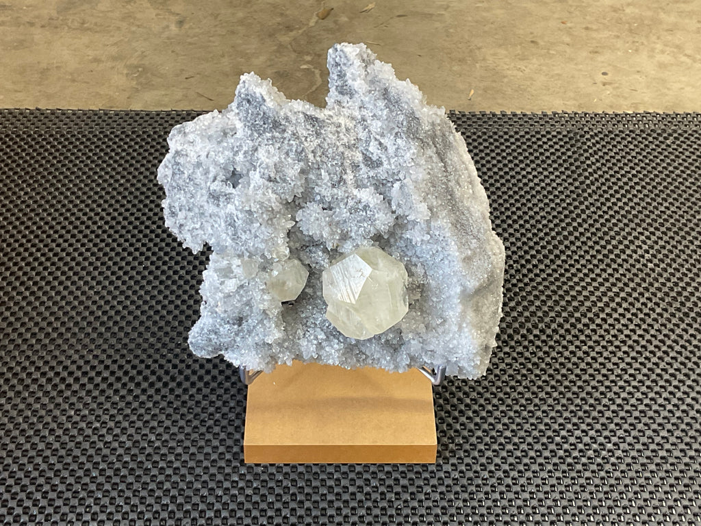 1.382kg XL Diamond Calcite on Quartz/Sphalerite Specimen
