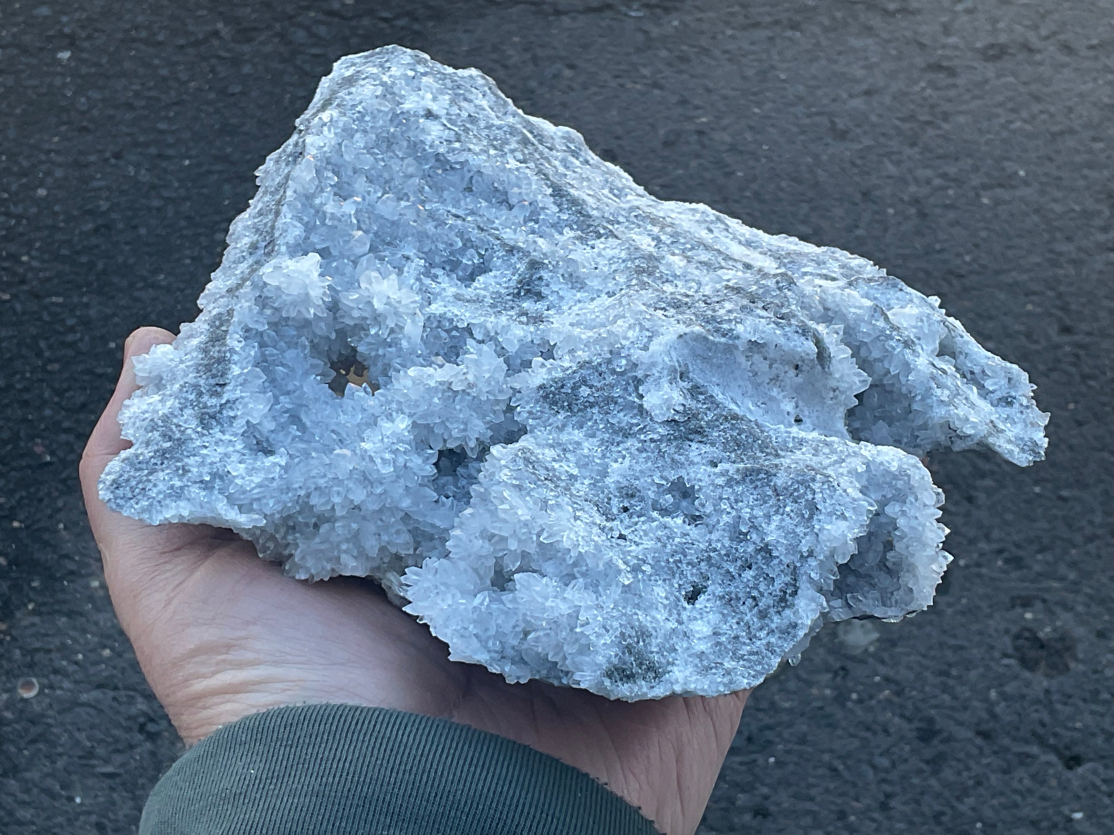 1.382kg XL Diamond Calcite on Quartz/Sphalerite Specimen