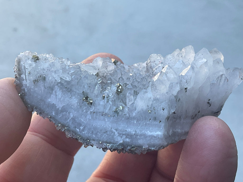76g Quartz Cluster with Chalcopyrite and Pyrite Specimen 2A
