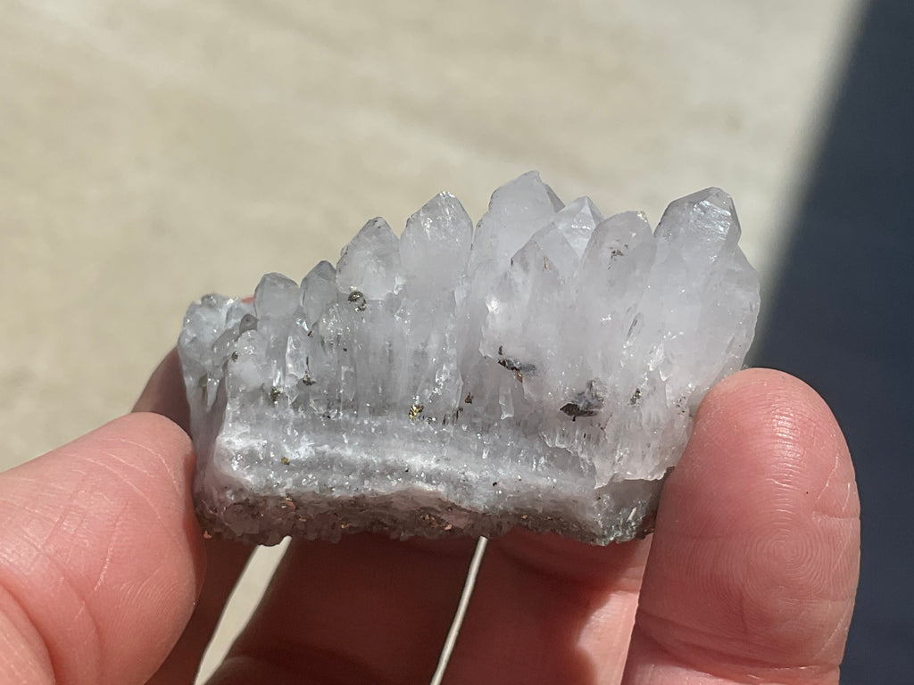 76g Quartz Cluster with Chalcopyrite and Pyrite Specimen 2A