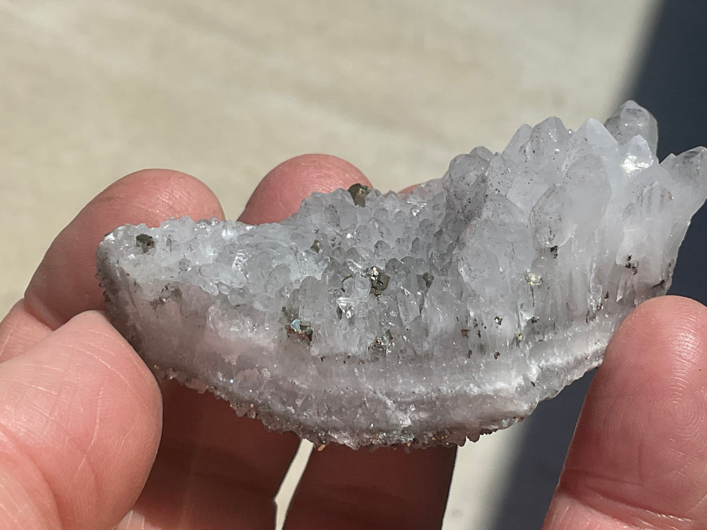 76g Quartz Cluster with Chalcopyrite and Pyrite Specimen 2A