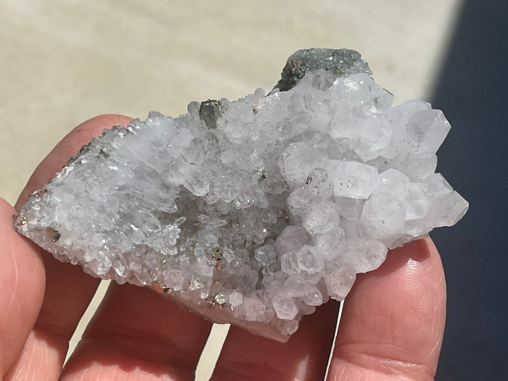 76g Quartz Cluster with Chalcopyrite and Pyrite Specimen 2A