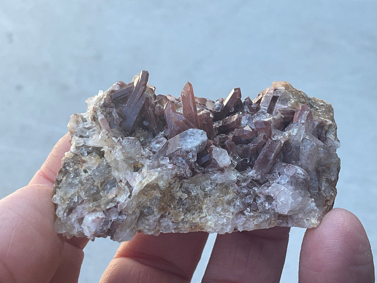 70g Hematite Quartz Cluster