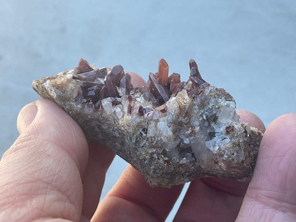 70g Hematite Quartz Cluster