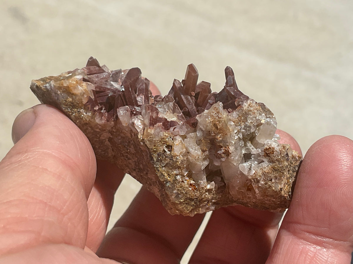70g Hematite Quartz Cluster