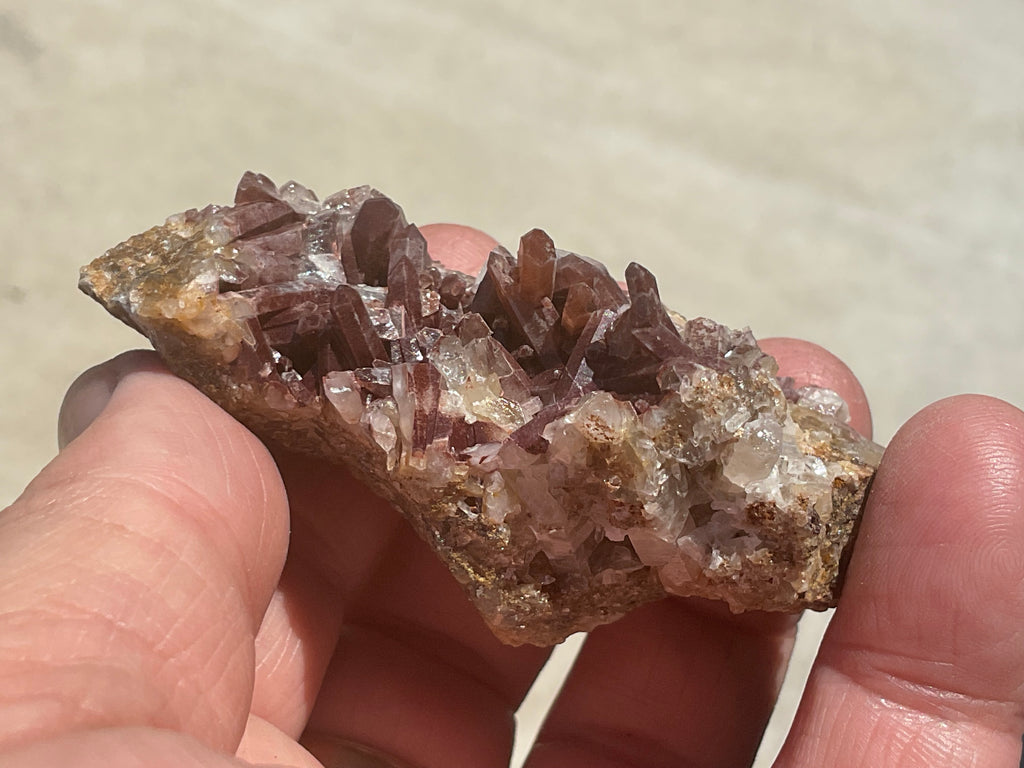 70g Hematite Quartz Cluster