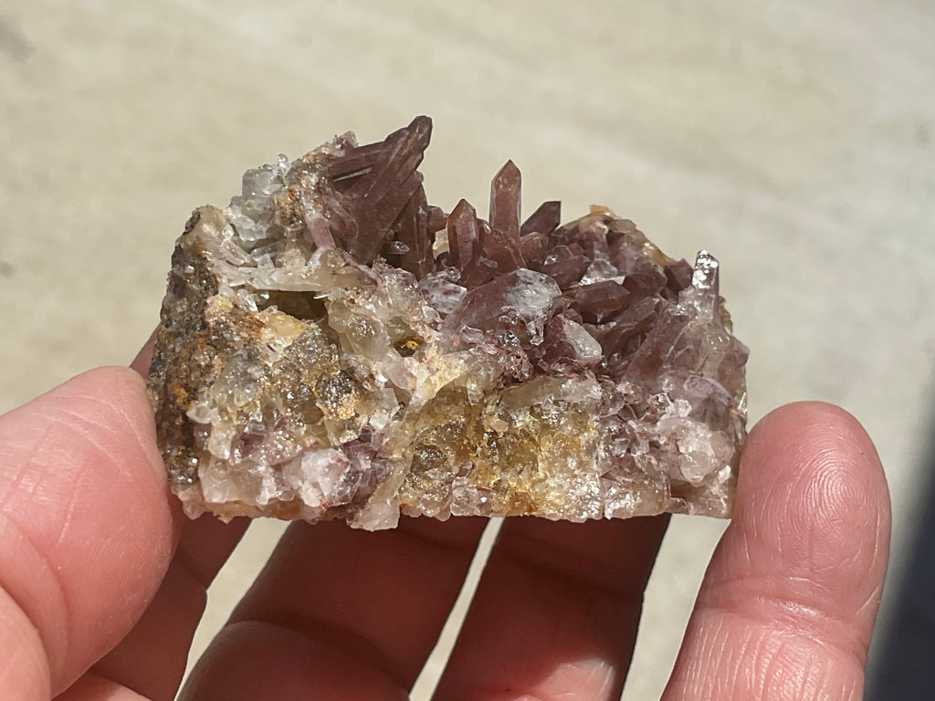 70g Hematite Quartz Cluster