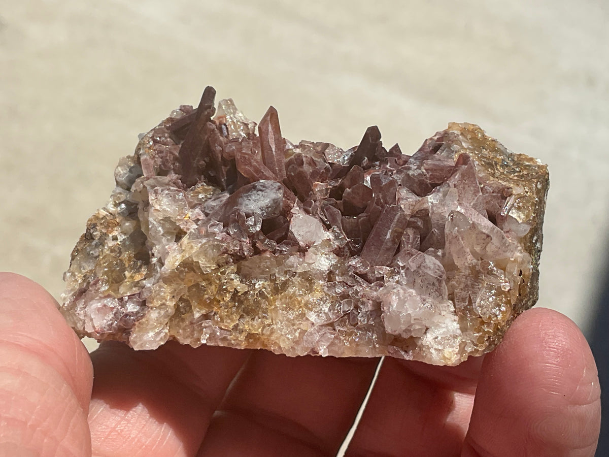 70g Hematite Quartz Cluster