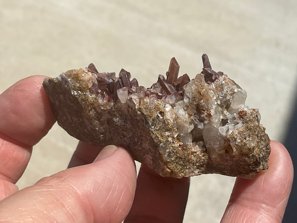 70g Hematite Quartz Cluster